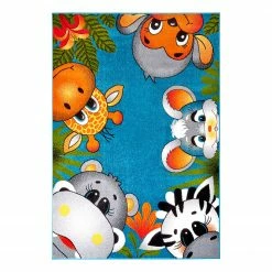 Hanse Home Kinderteppich Jungle Crew - Polypropylen-Heatset - Blau / Grün - 160 x 230 cm