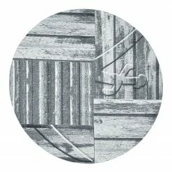 SANSIBAR Kurzflorteppich Keitum 010 II - Polyester / Baumwolle - Grau - Durchmesser: 100 cm