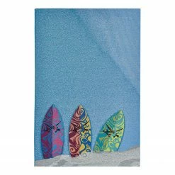 SANSIBAR In-/ Outdoorteppich Rantum Beach 018 - Kunstfaser - Blau / Mehrfarbig - 190 x 290 cm