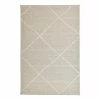 SANSIBAR Kurzflorteppich Braderup - Schurwolle / Viskose - Beige - 80 x 150 cm