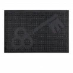 Relaxdays Gummi Fußmatte Schlüssel Motiv