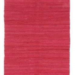 Relaxdays Roter Flickenteppich aus Baumwolle - 50 x 80 cm