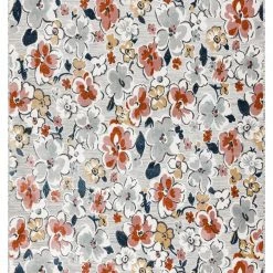RugsX Teppich Strukturell BOTANIC 65239 - Teppich Strukturell BOTANIC 65239 Blumen, flach gewebt für Balkon, 157x220 cm