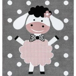 RugsX Kinderteppich PETIT DOLLY Schaf grau - 80 x 150 cm