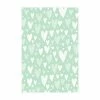 Bilderwelten Kleine und große weiße Herzen auf Grün - 80 x 120 cm - Durchmesser: 120 cm