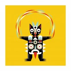 Bilderwelten Collage Ethno Monster - Jongleur - 60 x 60 cm - Durchmesser: 60 cm