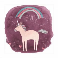 Bilderwelten Einhorn-Truppe - Love - 80 x 80 cm - Durchmesser: 80 cm