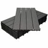 ECD Germany Terrassenfliesen 60x30 cm Set Anthrazit