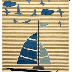 RugsX Kinderteppich PETIT SAIL Boot, - 80 x 150 cm