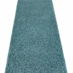 RugsX Teppich, Läufer SOFFI shaggy 5cm blau - 80 x 300 cm