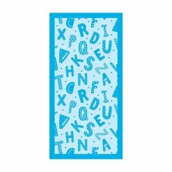 Bilderwelten Alphabet mit Herzen und Punkten in Blau - 90 x 180 cm - Durchmesser: 180 cm