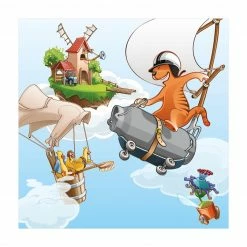 Bilderwelten Fliegender Bauernhof Wettrennen - 80 x 80 cm - Durchmesser: 80 cm