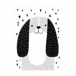 Bilderwelten Tierpark mit Mustern - Hund - 105 x 140 cm - Durchmesser: 140 cm