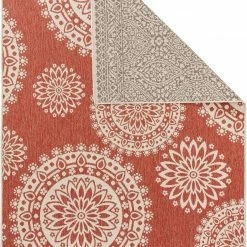 Benuta Wendeteppich Terrazzo - Beige - Rot - 160 x 235 cm