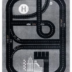 RugsX Teppich FUN Track für Kinder, Straße, - 120 x 170 cm