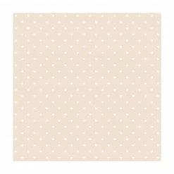 Bilderwelten No.YK58 Weiße Herzen auf Creme - 180 x 180 cm - Durchmesser: 180 cm