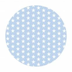 Bilderwelten Weiße Sterne auf Blau - 120 x 120 cm - Durchmesser: 120 cm