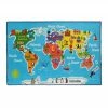 Relaxdays Kinderteppich Weltkarte 150x100 cm