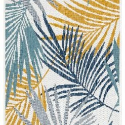 RugsX Teppich, Läufer SISAL COOPER Blätter - 80 x 300 cm