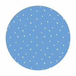 Bilderwelten Gezeichnete Weiße Kreuze auf Blau - 40 x 40 cm - Durchmesser: 40 cm