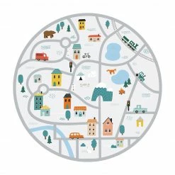 Bilderwelten Kleinstadt - Entdecke fremde Ecken - 140 x 140 cm - Durchmesser: 140 cm