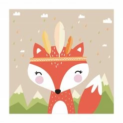 Bilderwelten Indianerfuchs - 240 x 240 cm - Durchmesser: 240 cm