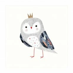 Bilderwelten Gekrönte Eule Hell - 180 x 180 cm - Durchmesser: 180 cm