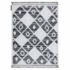 RugsX Teppich MAROC P662 Diamanten schwarz / - 140 x 190 cm