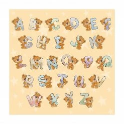 Bilderwelten Alphabet mit Teddy von A bis Z - 120 x 120 cm - Durchmesser: 120 cm