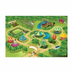 Bilderwelten Jahrmarkt - Los geht die Fahrt - 360 x 240 cm - Durchmesser: 240 cm