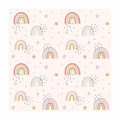 Bilderwelten Regenbogenwelt mit Sternen und Pünktchen - 180 x 180 cm - Durchmesser: 180 cm
