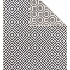 Benuta Wendeteppich Terrazzo - Grau - Blau - 140 x 200 cm