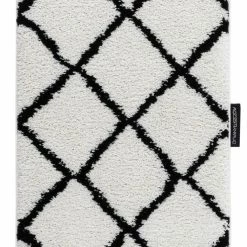 RugsX Teppich, Läufer BERBER CROSS weiß - - 60 x 300 cm