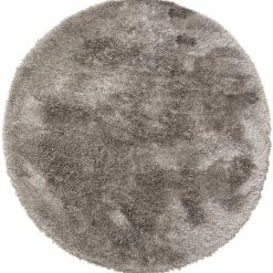 Benuta Hochflorteppich Sophia - Hellgrau - 200 x 200 cm - Durchmesser: 200 cm