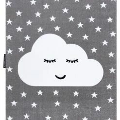 RugsX Kinderteppich PETIT CLOUD WOLKEN STERNE - 140 x 190 cm