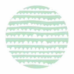 Bilderwelten Weiße Wolkenbänder im Grünen Himmel - 120 x 120 cm - Durchmesser: 120 cm