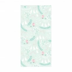 Bilderwelten Weiße Häschen und Rosane Vögel - 110 x 220 cm - Durchmesser: 220 cm