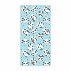 Bilderwelten Süße Pandabären mit Herzen Pastellblau - 50 x 100 cm - Durchmesser: 100 cm