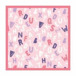 Bilderwelten Alphabet mit Herzen und Punkten in Rosa - 100 x 100 cm - Durchmesser: 100 cm