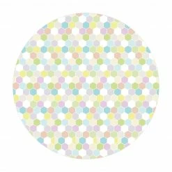 Bilderwelten No.YK52 Sechseck Pastell - 240 x 240 cm - Durchmesser: 240 cm