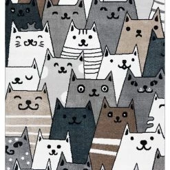 RugsX Teppich FUN Gatti für Kinder, Katzen - 80 x 150 cm
