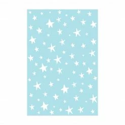 Bilderwelten Gezeichnete Sterne im Blauen Himmel - 160 x 240 cm - Durchmesser: 240 cm