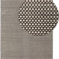 Benuta Wollteppich Hector - Beige - Schwarz - 160 x 230 cm