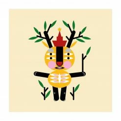 Bilderwelten Collage Ethno Monster - Hirsch - 200 x 200 cm - Durchmesser: 200 cm