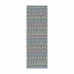 Bilderwelten Pastellfarbene Kringellinien auf Grau - 100 x 300 cm - Durchmesser: 300 cm