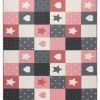 RugsX Teppich für Kinder STARS Sterne rosa / - 250 x 350 cm