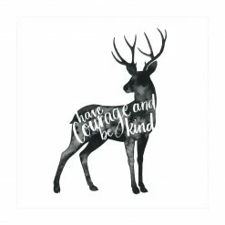 Bilderwelten Tiere mit Weisheit - Hirsch - 240 x 240 cm - Durchmesser: 240 cm