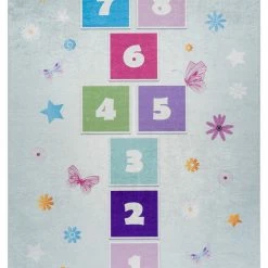 RugsX BAMBINO 1075 Waschteppich Himmel, - 80 x 150 cm