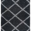 RugsX Teppich UNION 3482 Gitter grau Franse - 140 x 190 cm