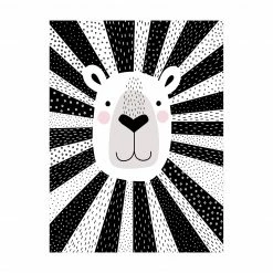 Bilderwelten Tierpark mit Mustern - Löwe - 210 x 280 cm - Durchmesser: 280 cm